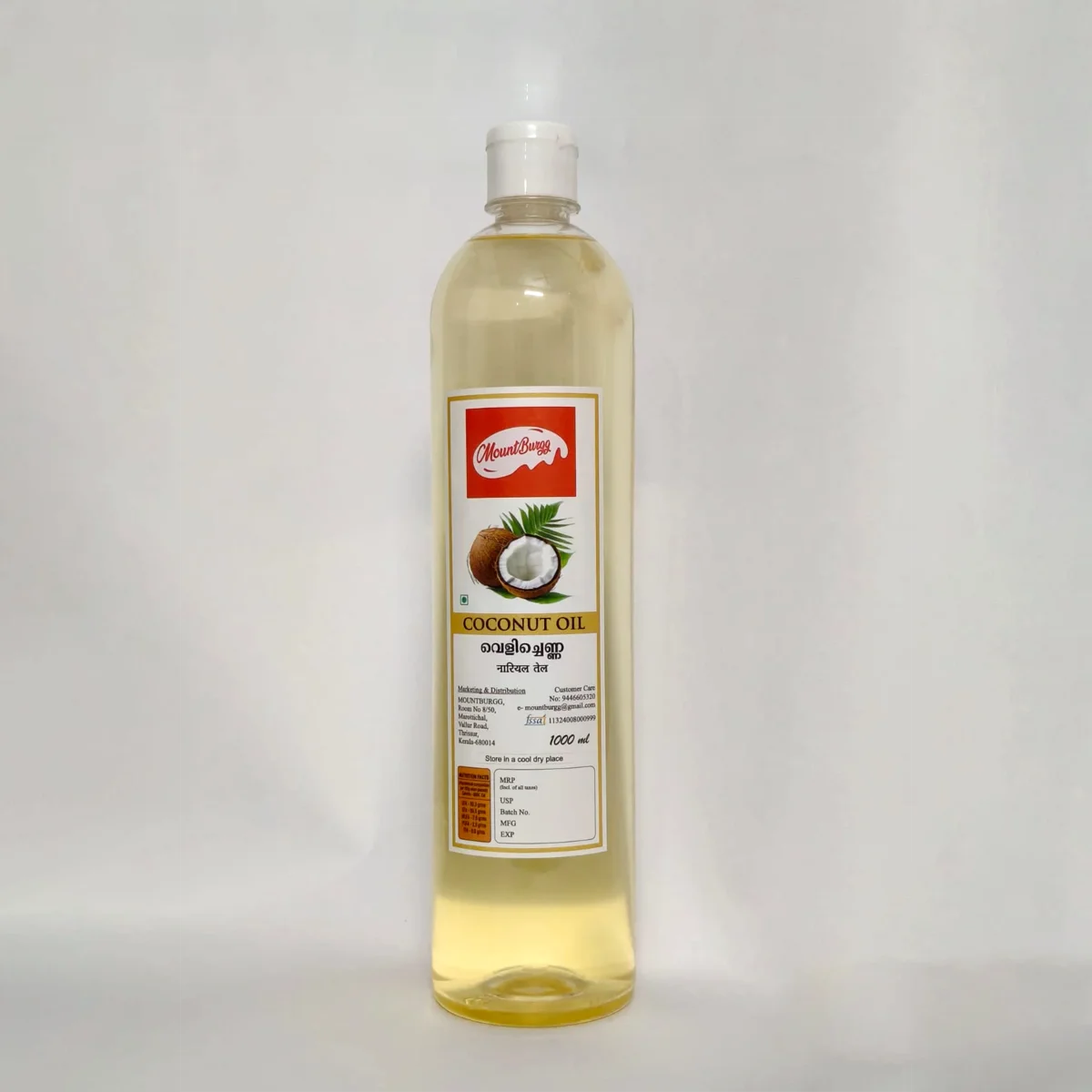 MountBurgg 100% Pure Coconut Oil (1000ml)